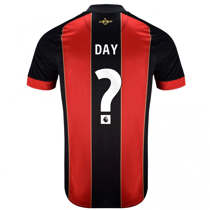 Danxen Donna Maglia Jonny Day #0 Rosso Nero Kit Gara Home 2024/25 Maglietta