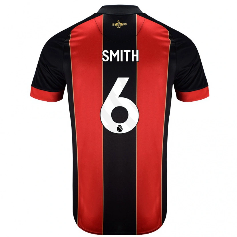 Danxen Donna Maglia Maisy Smith #6 Rosso Nero Kit Gara Home 2024/25 Maglietta