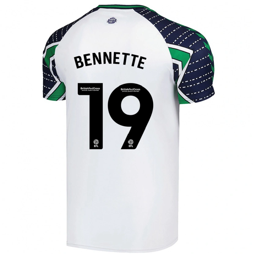 Danxen Donna Maglia Jewison Bennette #19 Bianco Kit Gara Away 2024/25 Maglietta