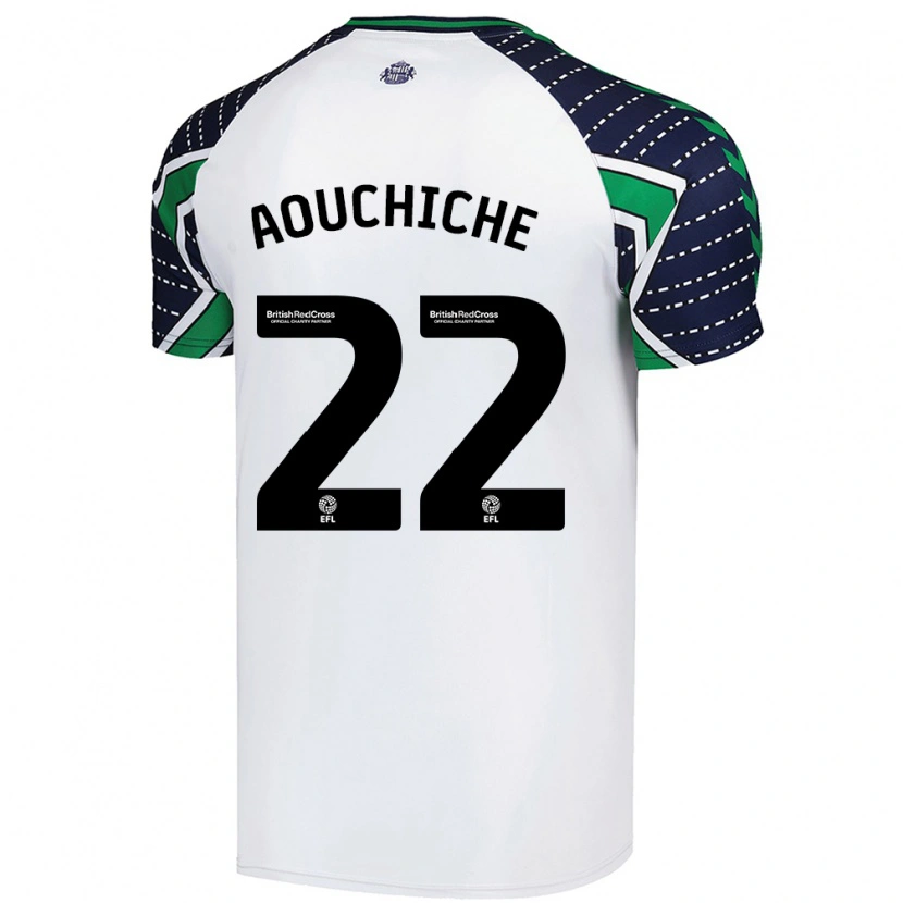 Danxen Donna Maglia Adil Aouchiche #22 Bianco Kit Gara Away 2024/25 Maglietta
