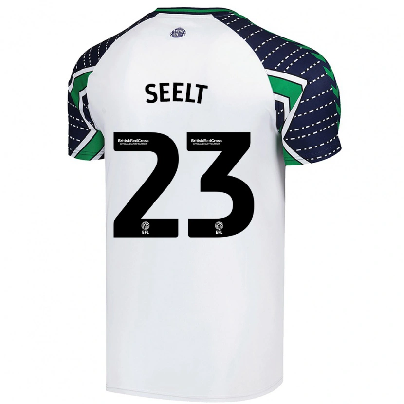 Danxen Donna Maglia Jenson Seelt #23 Bianco Kit Gara Away 2024/25 Maglietta