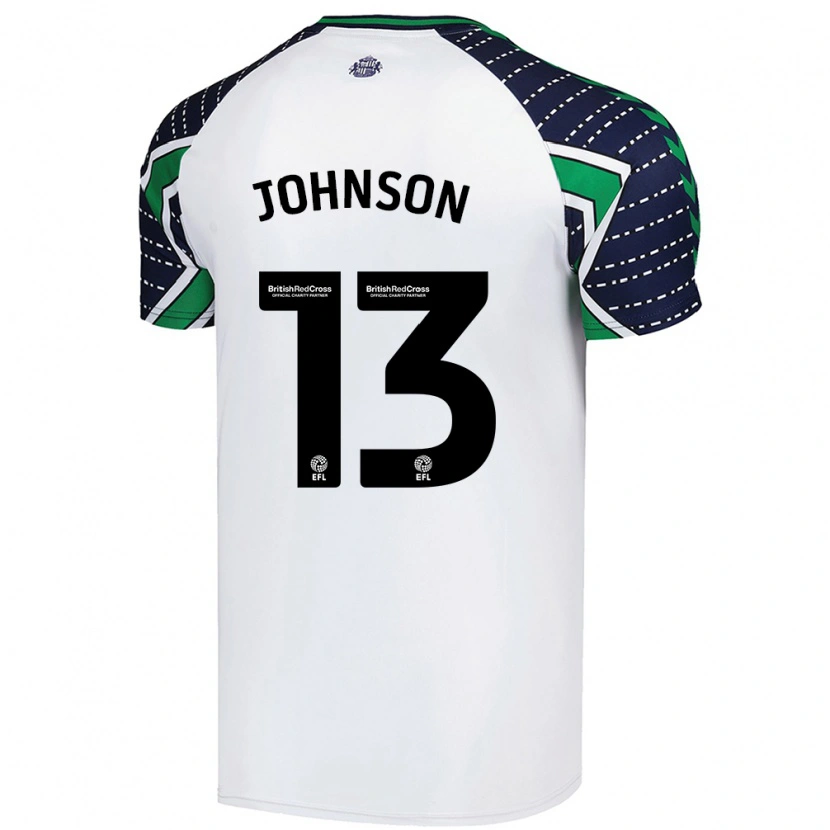 Danxen Donna Maglia Zak Johnson #13 Bianco Kit Gara Away 2024/25 Maglietta