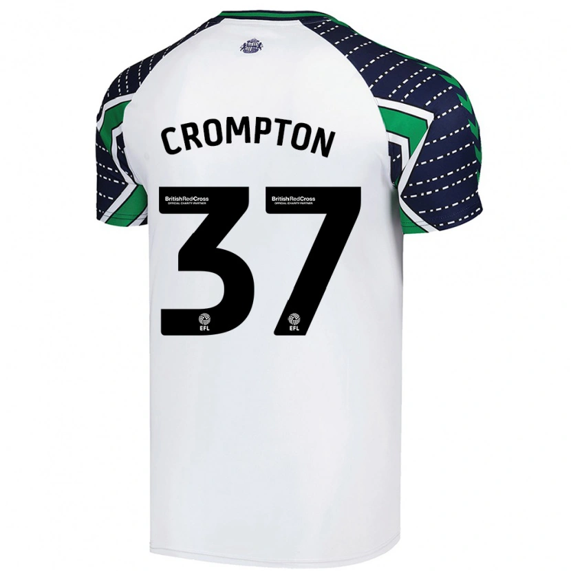 Danxen Donna Maglia Ben Crompton #37 Bianco Kit Gara Away 2024/25 Maglietta