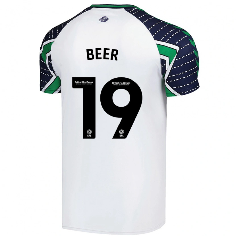 Danxen Donna Maglia Megan Beer #19 Bianco Kit Gara Away 2024/25 Maglietta