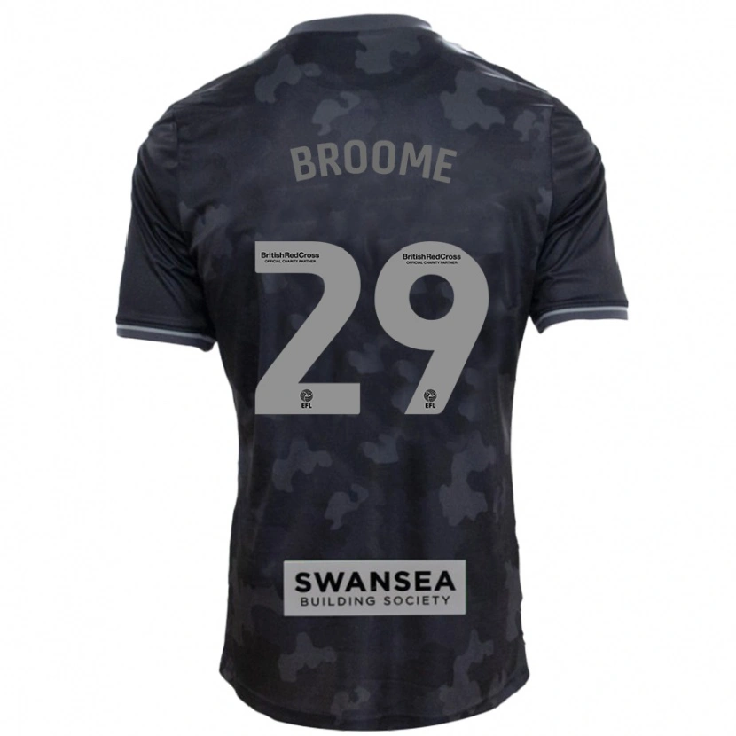Danxen Donna Maglia Nathan Broome #29 Nero Kit Gara Away 2024/25 Maglietta