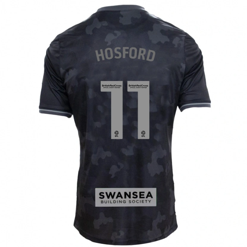 Danxen Donna Maglia Katy Hosford #11 Nero Kit Gara Away 2024/25 Maglietta