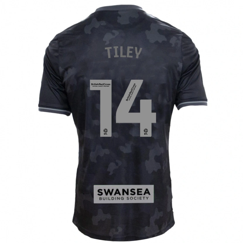 Danxen Donna Maglia Chloe Tiley #14 Nero Kit Gara Away 2024/25 Maglietta