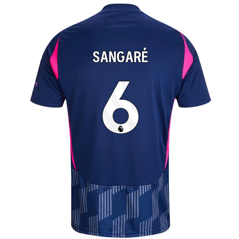 Danxen Donna Maglia Ibrahim Sangaré #6 Blu Royal Rosa Kit Gara Away 2024/25 Maglietta