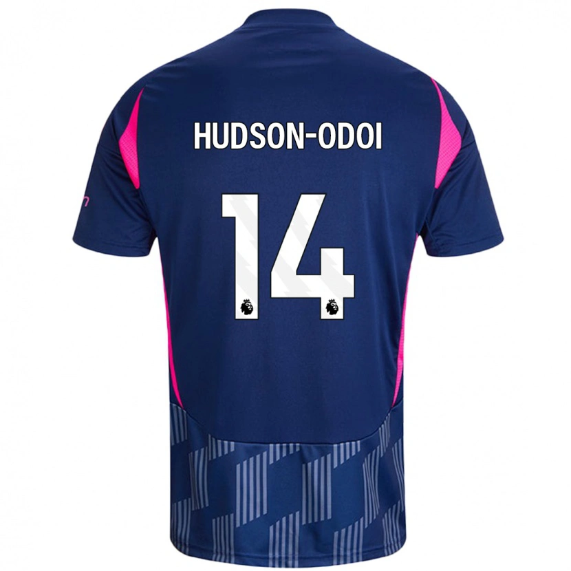 Danxen Donna Maglia Callum Hudson-Odoi #14 Blu Royal Rosa Kit Gara Away 2024/25 Maglietta