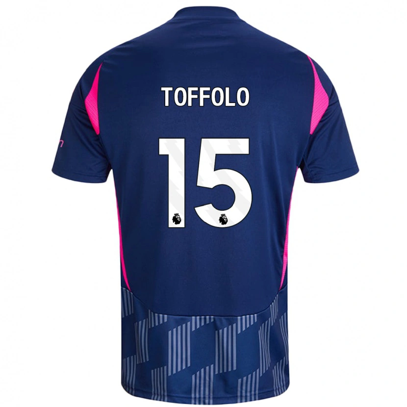 Danxen Donna Maglia Harry Toffolo #15 Blu Royal Rosa Kit Gara Away 2024/25 Maglietta