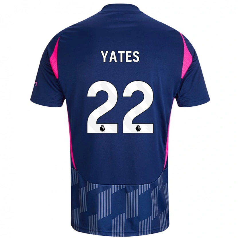 Danxen Donna Maglia Ryan Yates #22 Blu Royal Rosa Kit Gara Away 2024/25 Maglietta