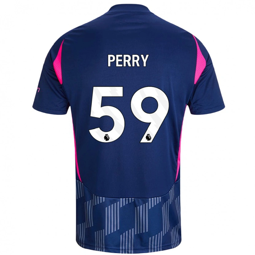 Danxen Donna Maglia Ben Perry #59 Blu Royal Rosa Kit Gara Away 2024/25 Maglietta