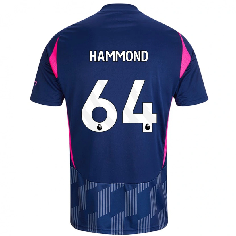 Danxen Donna Maglia Ben Hammond #64 Blu Royal Rosa Kit Gara Away 2024/25 Maglietta