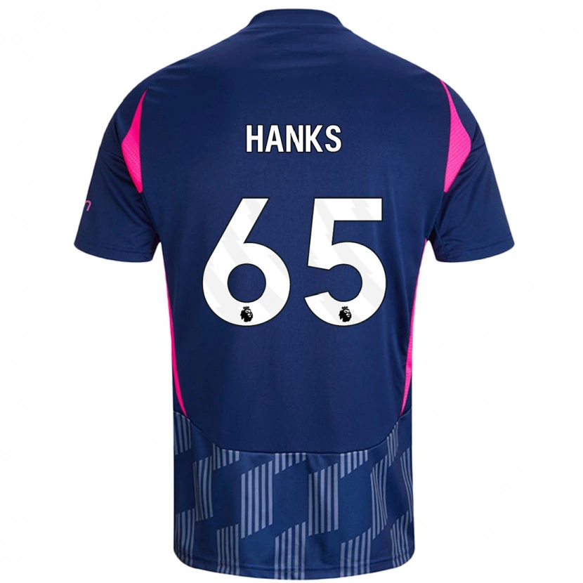 Danxen Donna Maglia Justin Hanks #65 Blu Royal Rosa Kit Gara Away 2024/25 Maglietta