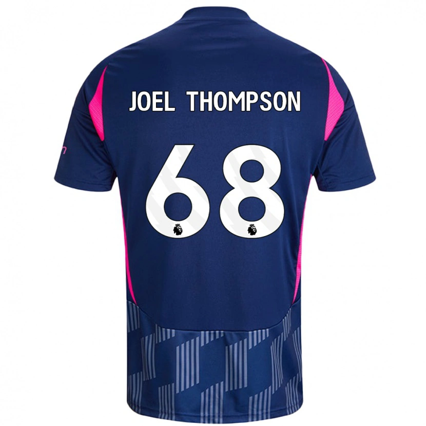 Danxen Donna Maglia Joel Thompson #68 Blu Royal Rosa Kit Gara Away 2024/25 Maglietta