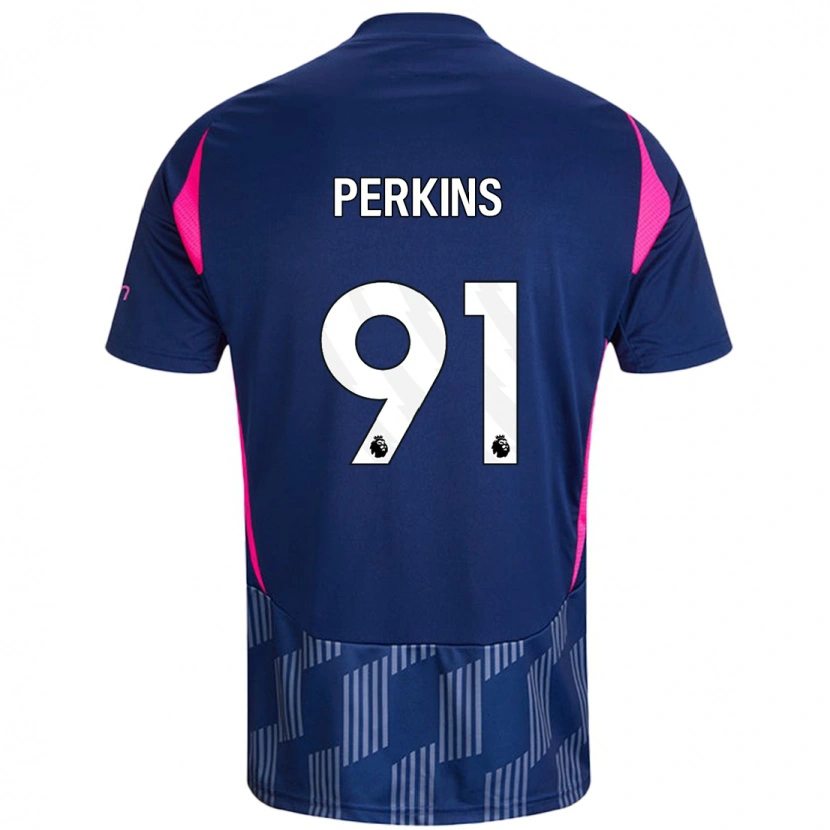 Danxen Donna Maglia Jack Perkins #91 Blu Royal Rosa Kit Gara Away 2024/25 Maglietta