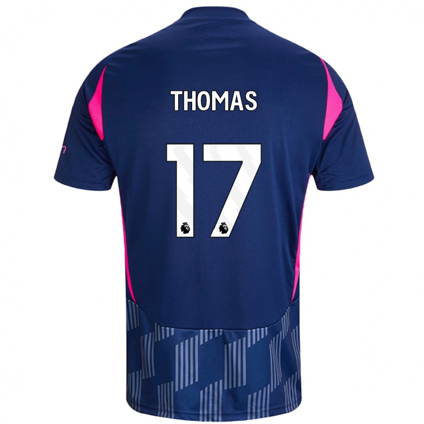 Danxen Donna Maglia Freya Thomas #17 Blu Royal Rosa Kit Gara Away 2024/25 Maglietta