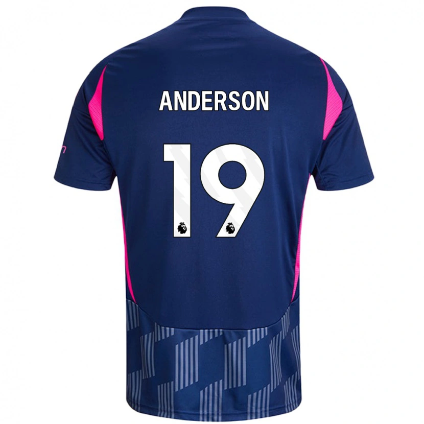 Danxen Donna Maglia Becky Anderson #19 Blu Royal Rosa Kit Gara Away 2024/25 Maglietta