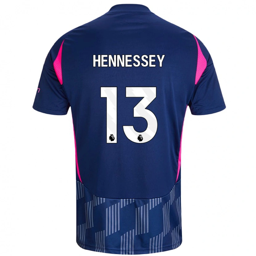 Danxen Donna Maglia Wayne Hennessey #13 Blu Royal Rosa Kit Gara Away 2024/25 Maglietta