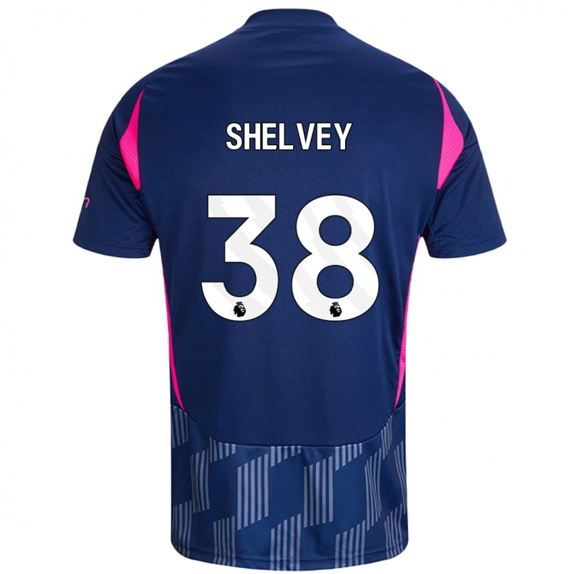 Danxen Donna Maglia George Shelvey #38 Blu Royal Rosa Kit Gara Away 2024/25 Maglietta
