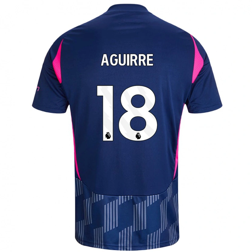 Danxen Donna Maglia Aja Aguirre #18 Blu Royal Rosa Kit Gara Away 2024/25 Maglietta