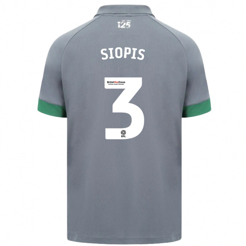 Danxen Donna Maglia Manolis Siopis #3 Grigio Scuro Kit Gara Away 2024/25 Maglietta