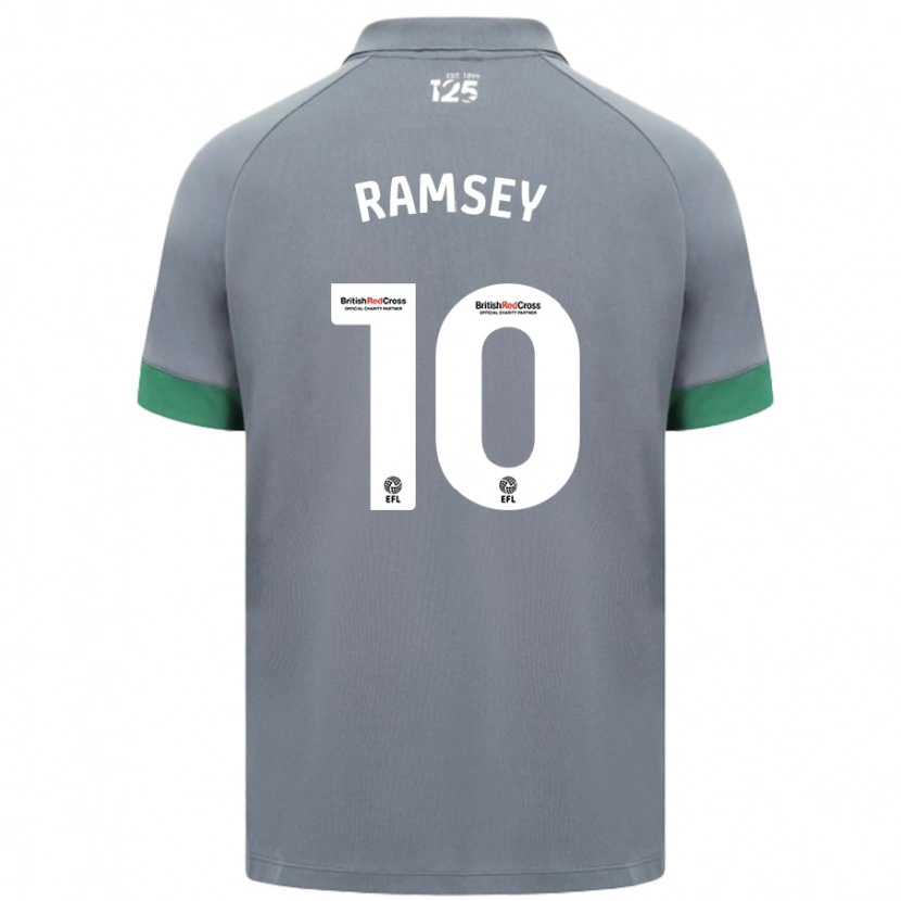 Danxen Donna Maglia Aaron Ramsey #10 Grigio Scuro Kit Gara Away 2024/25 Maglietta