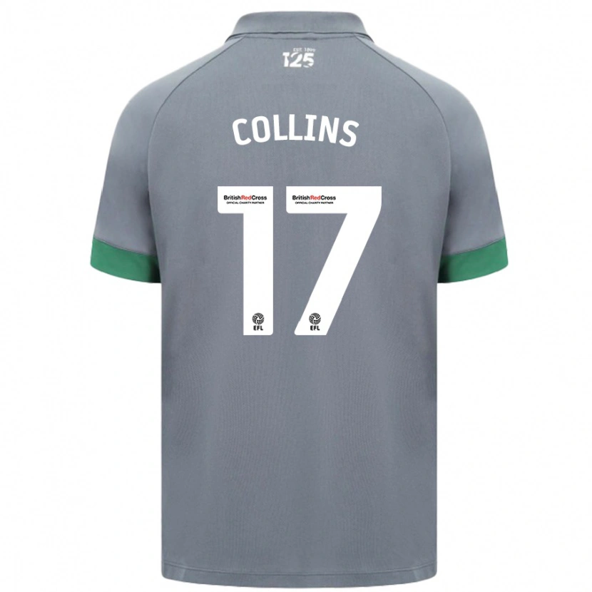 Danxen Donna Maglia Jamilu Collins #17 Grigio Scuro Kit Gara Away 2024/25 Maglietta