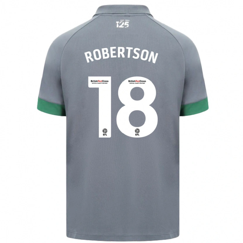 Danxen Donna Maglia Alex Robertson #18 Grigio Scuro Kit Gara Away 2024/25 Maglietta