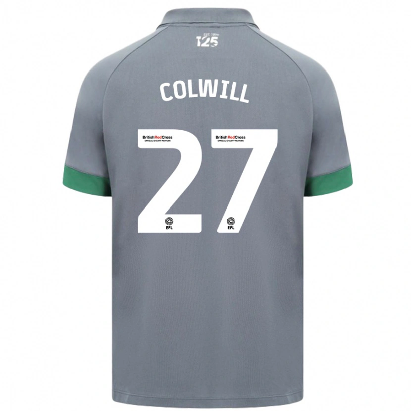 Danxen Donna Maglia Rubin Colwill #27 Grigio Scuro Kit Gara Away 2024/25 Maglietta