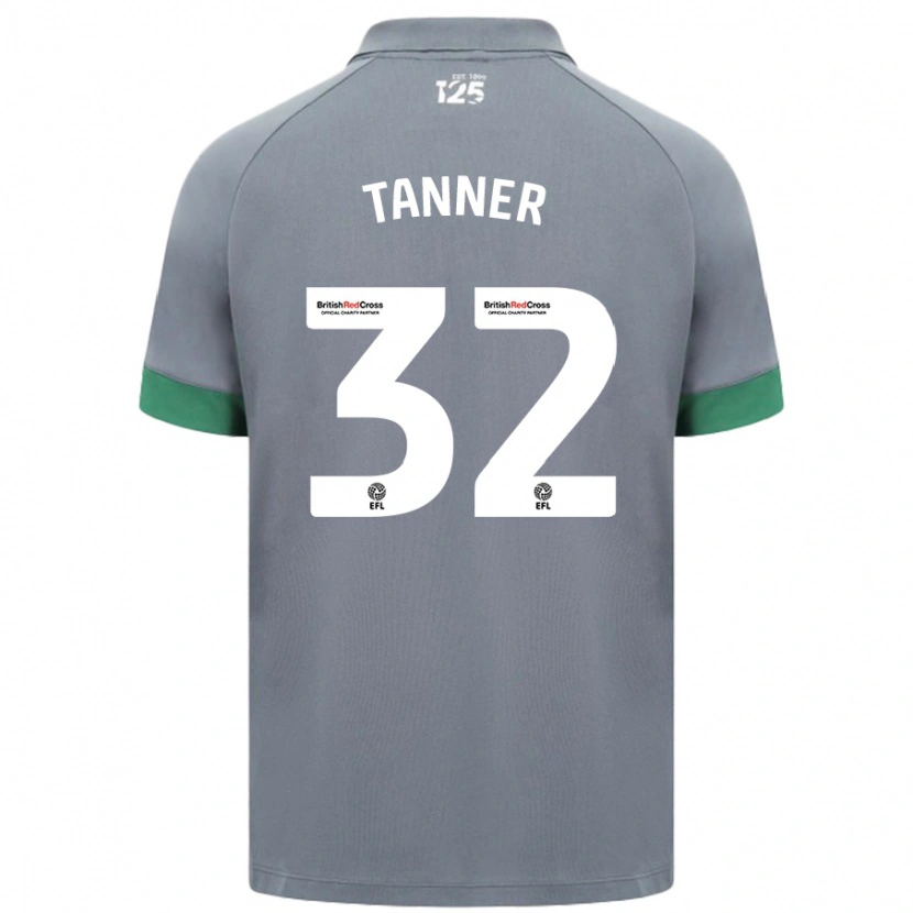 Danxen Donna Maglia Ollie Tanner #32 Grigio Scuro Kit Gara Away 2024/25 Maglietta