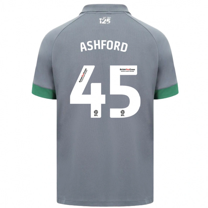 Danxen Donna Maglia Cian Ashford #45 Grigio Scuro Kit Gara Away 2024/25 Maglietta