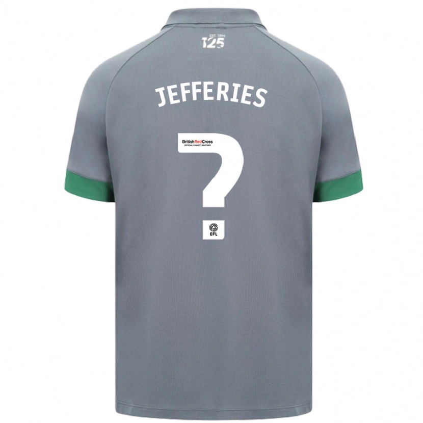 Danxen Donna Maglia Isaac Jefferies #0 Grigio Scuro Kit Gara Away 2024/25 Maglietta