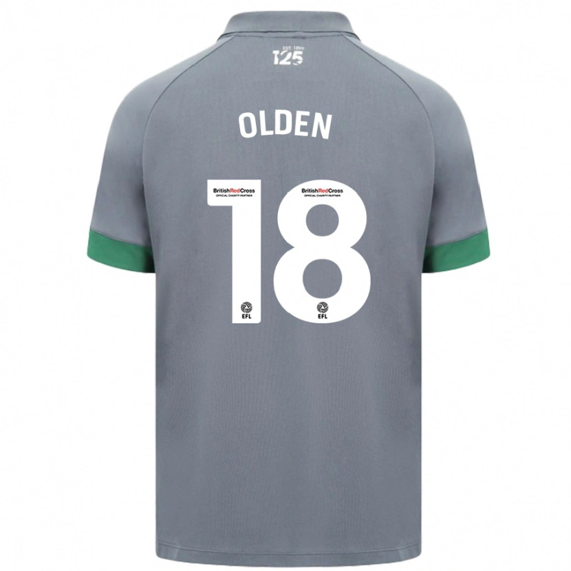 Danxen Donna Maglia Mackenzie Olden #18 Grigio Scuro Kit Gara Away 2024/25 Maglietta