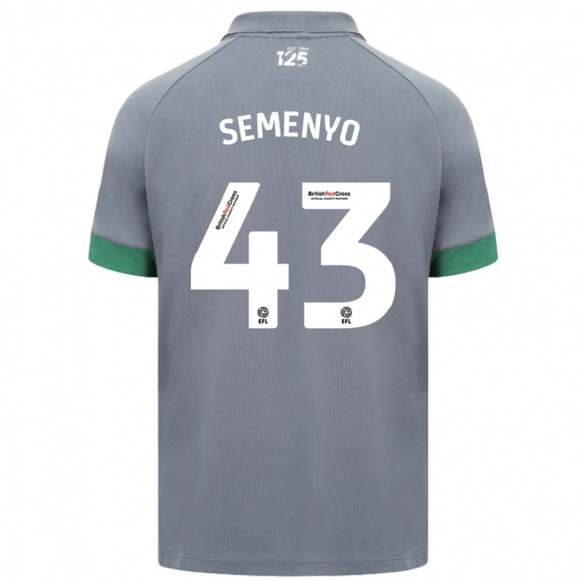 Danxen Donna Maglia Jai Semenyo #43 Grigio Scuro Kit Gara Away 2024/25 Maglietta