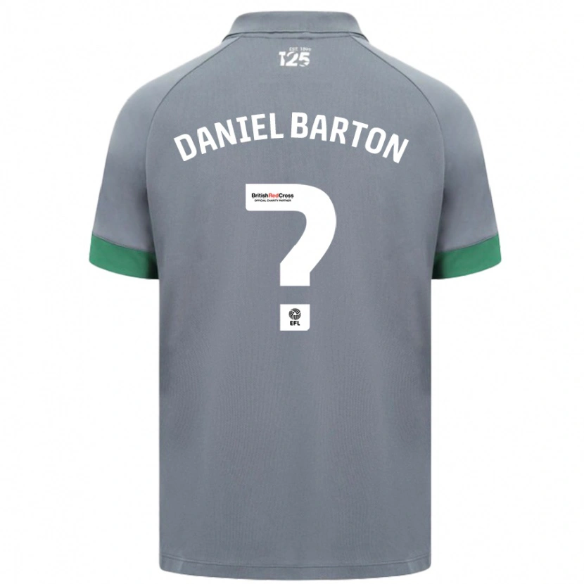 Danxen Donna Maglia Daniel Barton #0 Grigio Scuro Kit Gara Away 2024/25 Maglietta