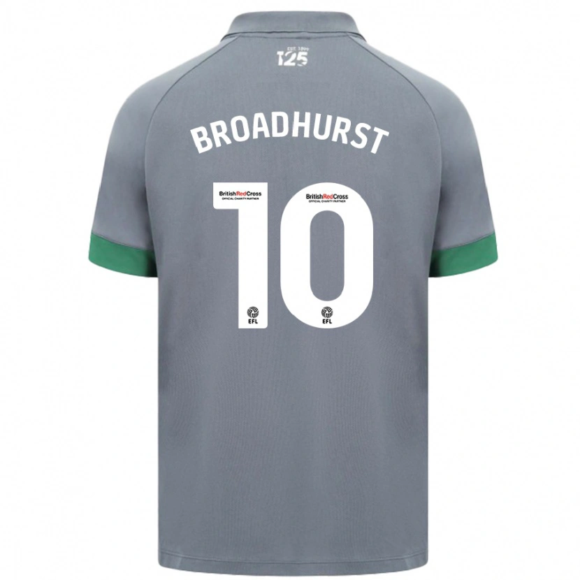 Danxen Donna Maglia Danielle Broadhurst #10 Grigio Scuro Kit Gara Away 2024/25 Maglietta