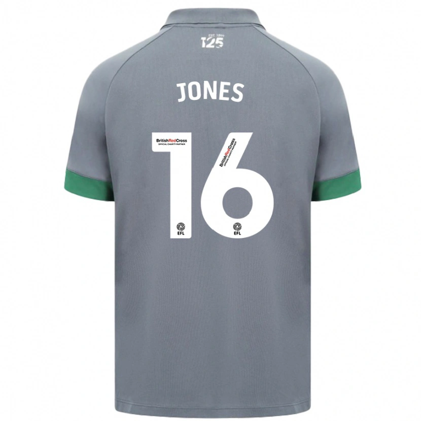 Danxen Donna Maglia Ellie Jones #16 Grigio Scuro Kit Gara Away 2024/25 Maglietta