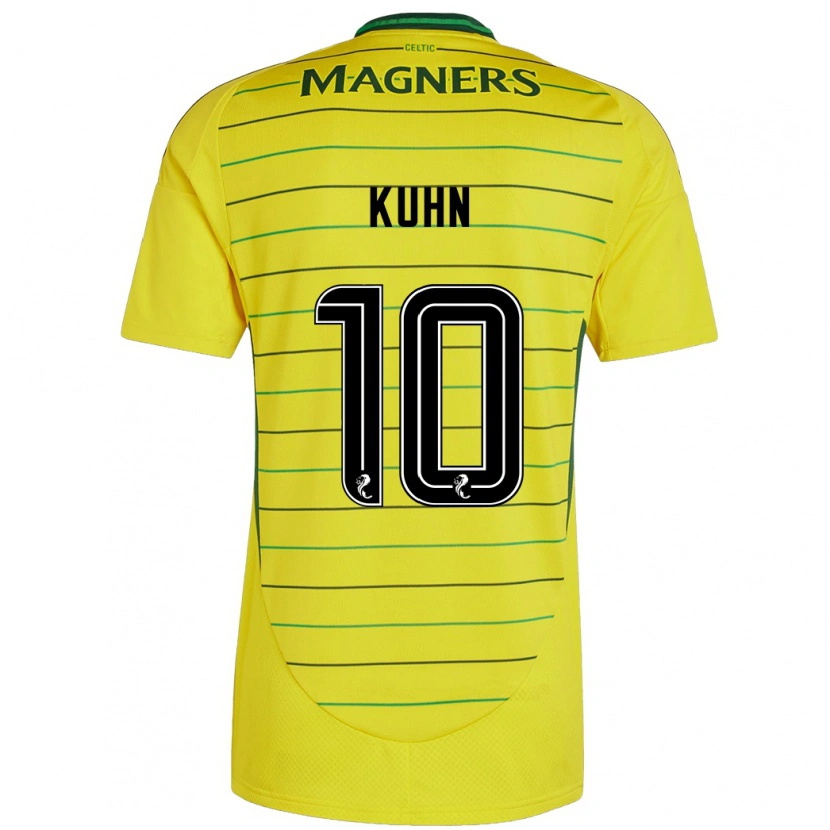 Danxen Donna Maglia Nicolas Kühn #10 Giallo Kit Gara Away 2024/25 Maglietta