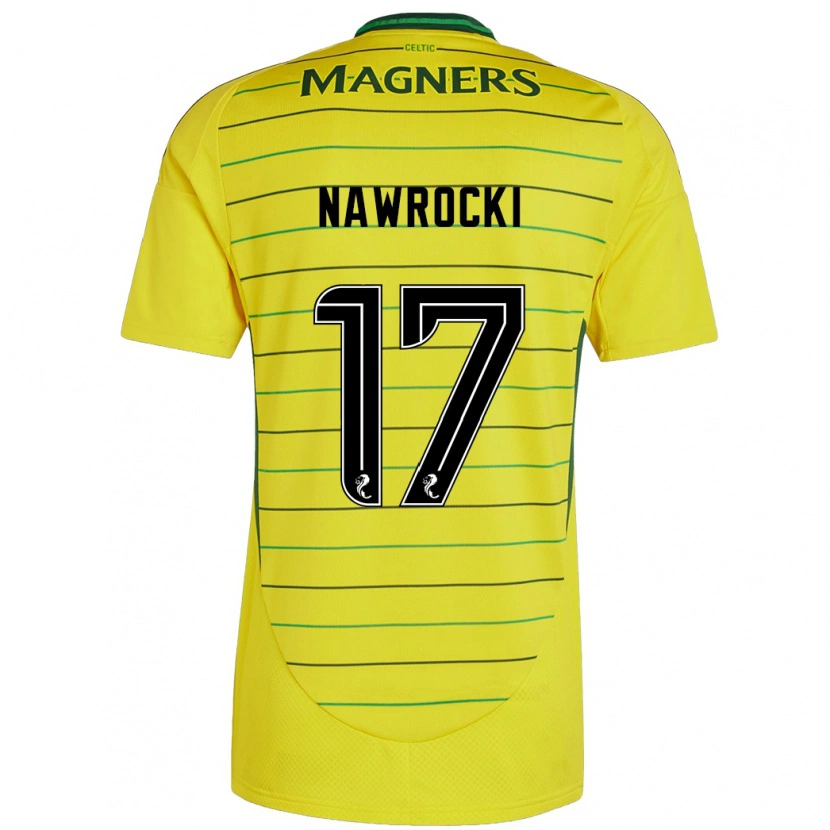 Danxen Donna Maglia Maik Nawrocki #17 Giallo Kit Gara Away 2024/25 Maglietta