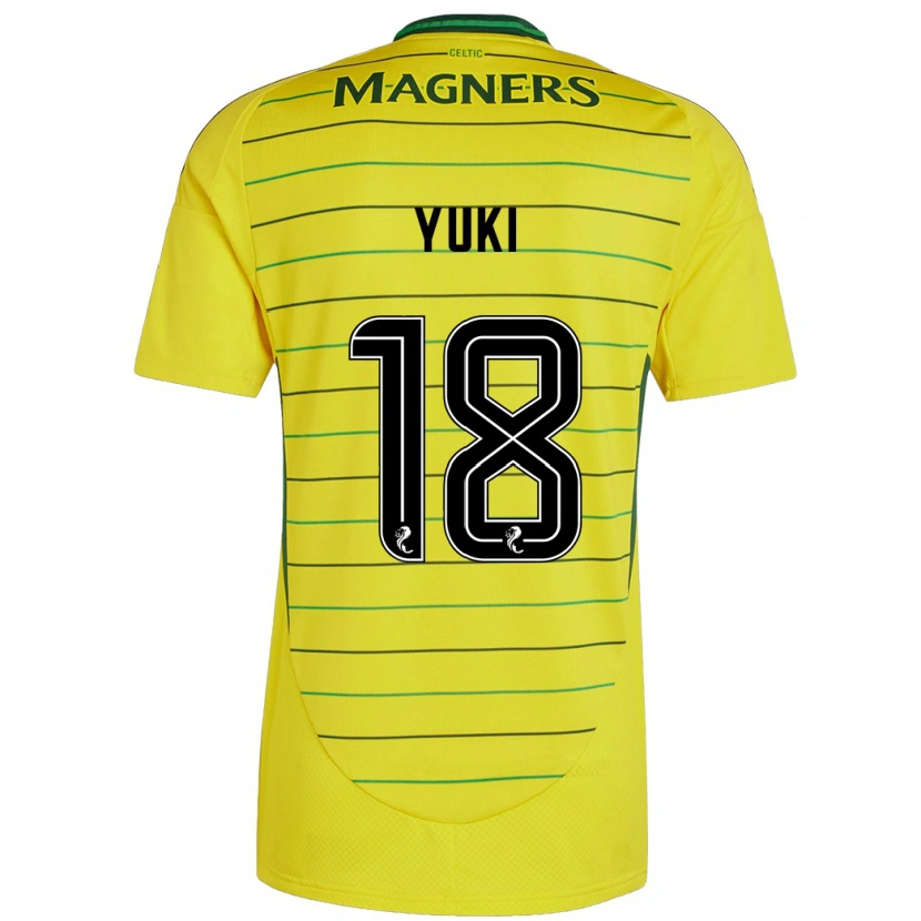 Danxen Donna Maglia Yuki Kobayashi #18 Giallo Kit Gara Away 2024/25 Maglietta