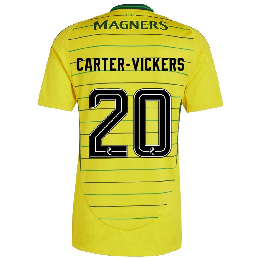Danxen Donna Maglia Cameron Carter-Vickers #20 Giallo Kit Gara Away 2024/25 Maglietta