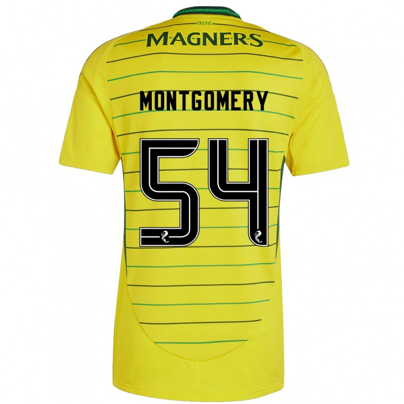 Danxen Donna Maglia Adam Montgomery #54 Giallo Kit Gara Away 2024/25 Maglietta