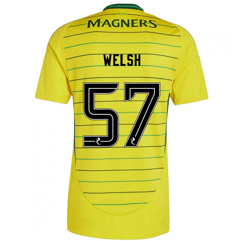 Danxen Donna Maglia Stephen Welsh #57 Giallo Kit Gara Away 2024/25 Maglietta