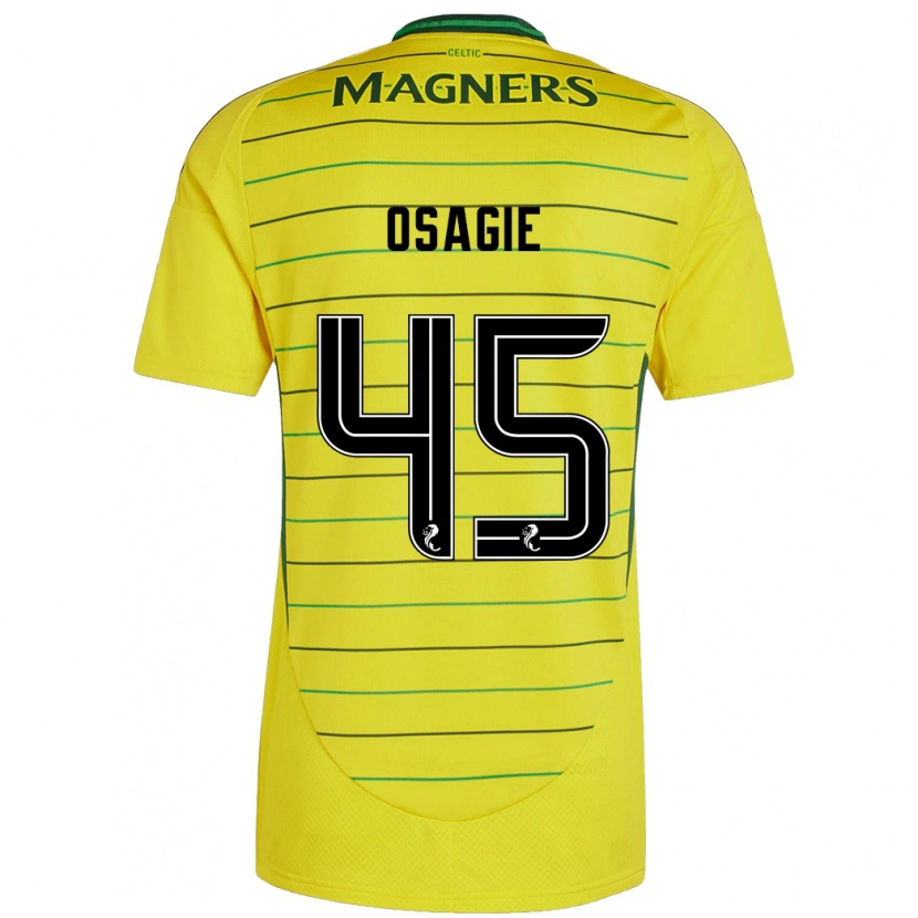 Danxen Donna Maglia Justin Osagie #45 Giallo Kit Gara Away 2024/25 Maglietta