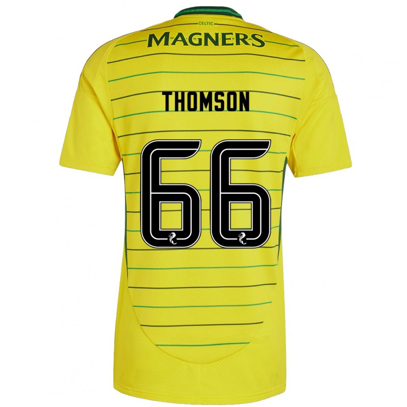 Danxen Donna Maglia Corey Thomson #66 Giallo Kit Gara Away 2024/25 Maglietta