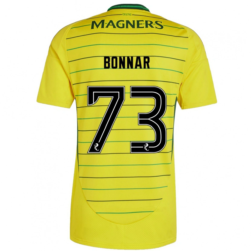 Danxen Donna Maglia Jude Bonnar #73 Giallo Kit Gara Away 2024/25 Maglietta