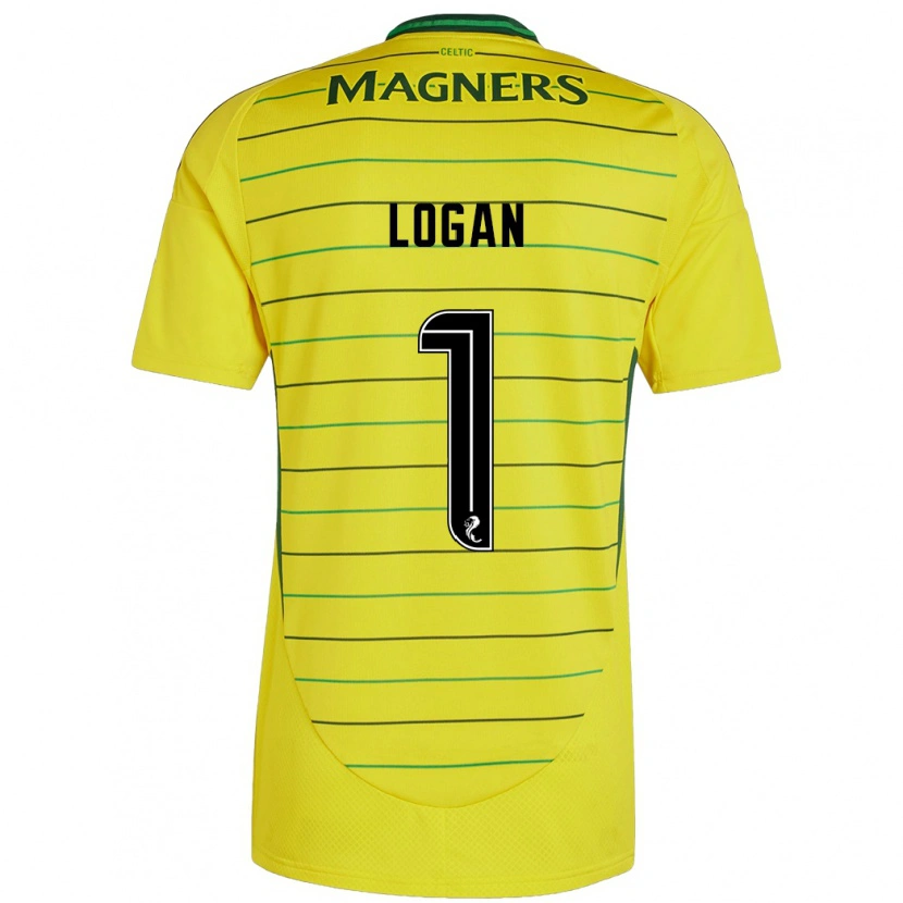 Danxen Donna Maglia Chloe Logan #1 Giallo Kit Gara Away 2024/25 Maglietta
