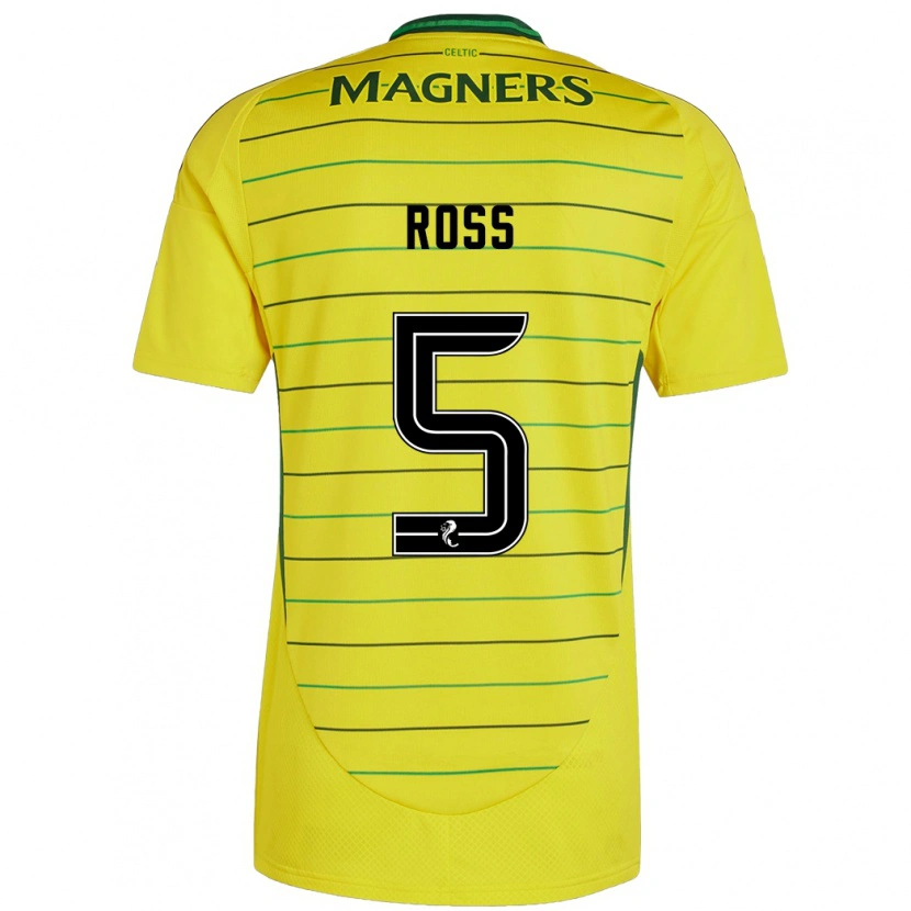 Danxen Donna Maglia Natalie Ross #5 Giallo Kit Gara Away 2024/25 Maglietta