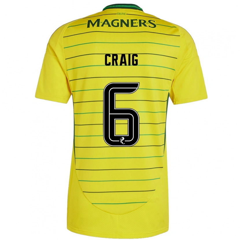 Danxen Donna Maglia Chloe Craig #6 Giallo Kit Gara Away 2024/25 Maglietta